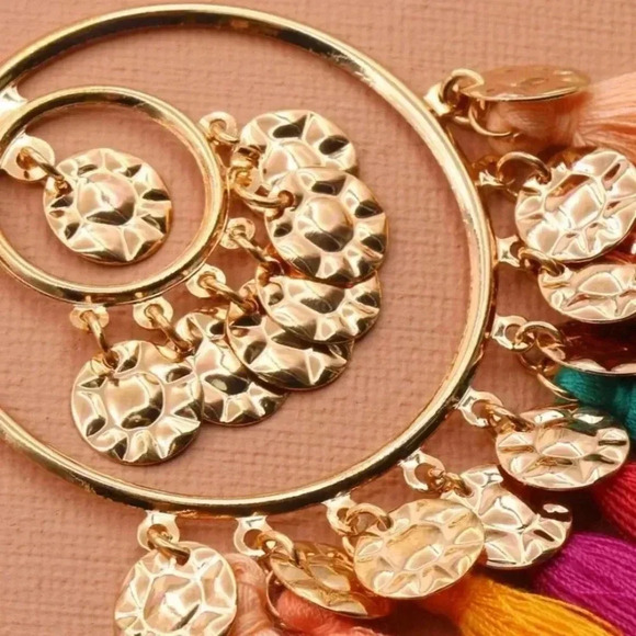 🆕Tassels & Disc Charm Necklace🆕 - Picture 3 of 3